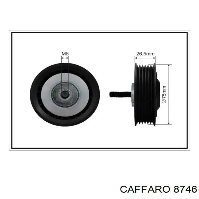 8746 Caffaro ролик натягувача приводного ременя