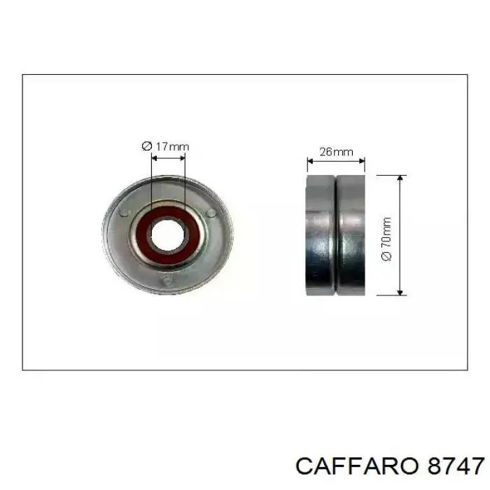 Натяжний ролик Caffaro 8747 ціна, від 14.34 USD