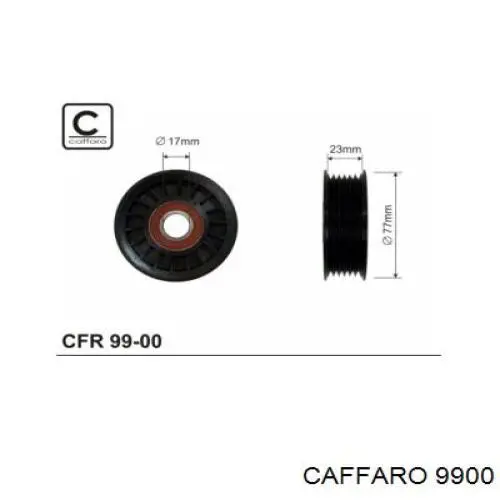 Ролик приводного ременя, паразитний Caffaro 9900 ціна, від 7.17 USD
