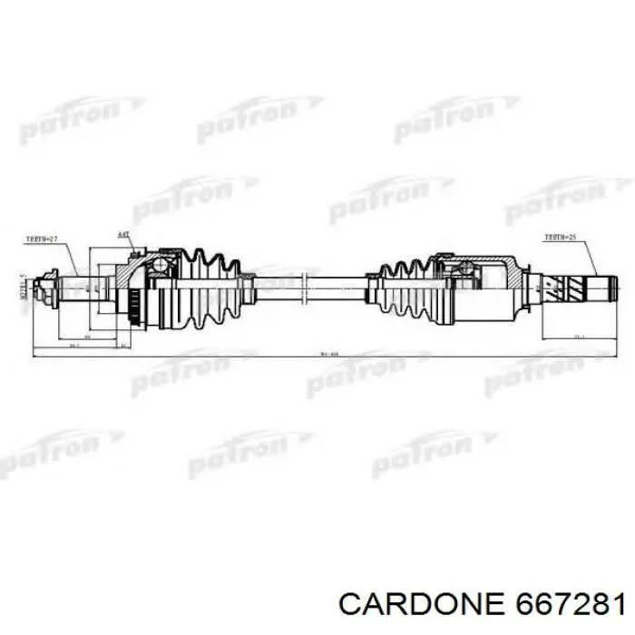 ШРУС наружный CARDONE 667281