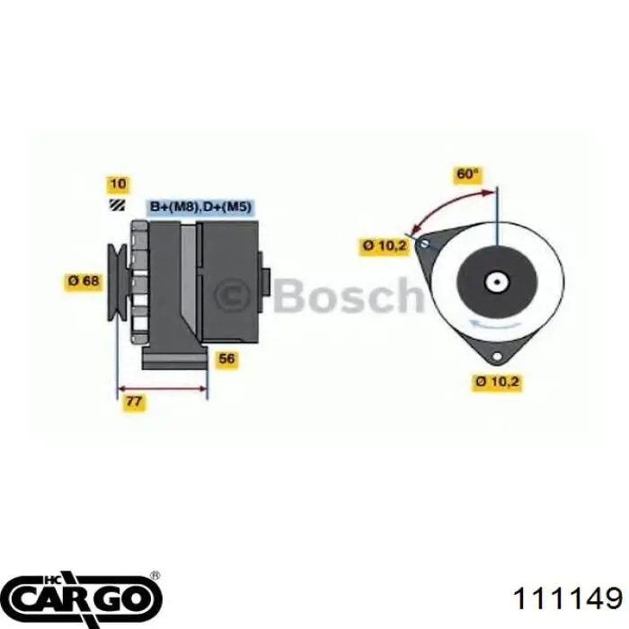 Генератор Cargo 111149 ціна, від 74.68 USD