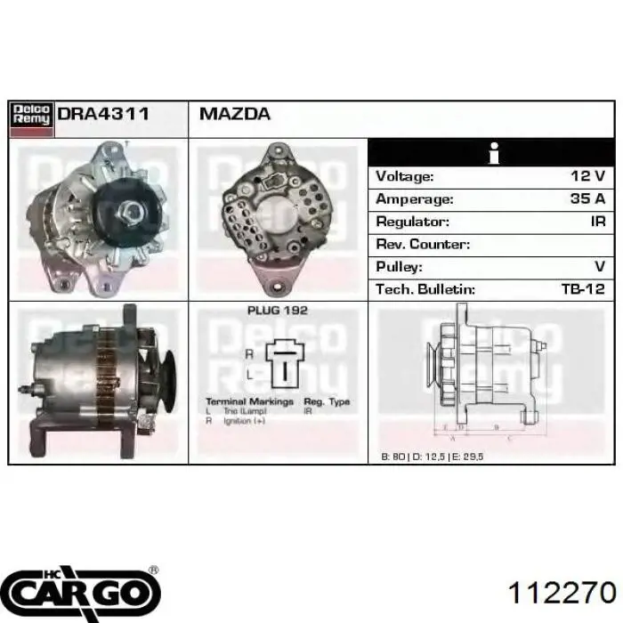 Генератор LR13561B Hitachi