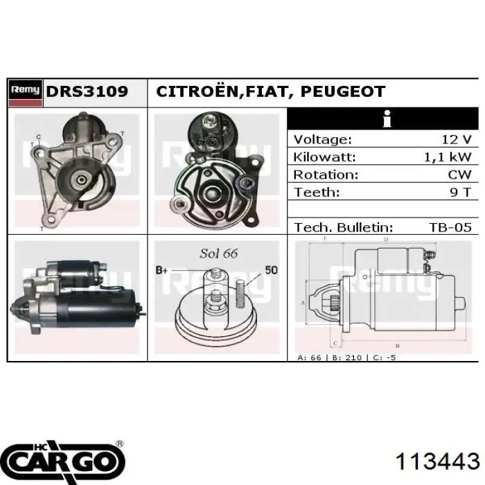 0001108176 Peugeot/Citroen стартер