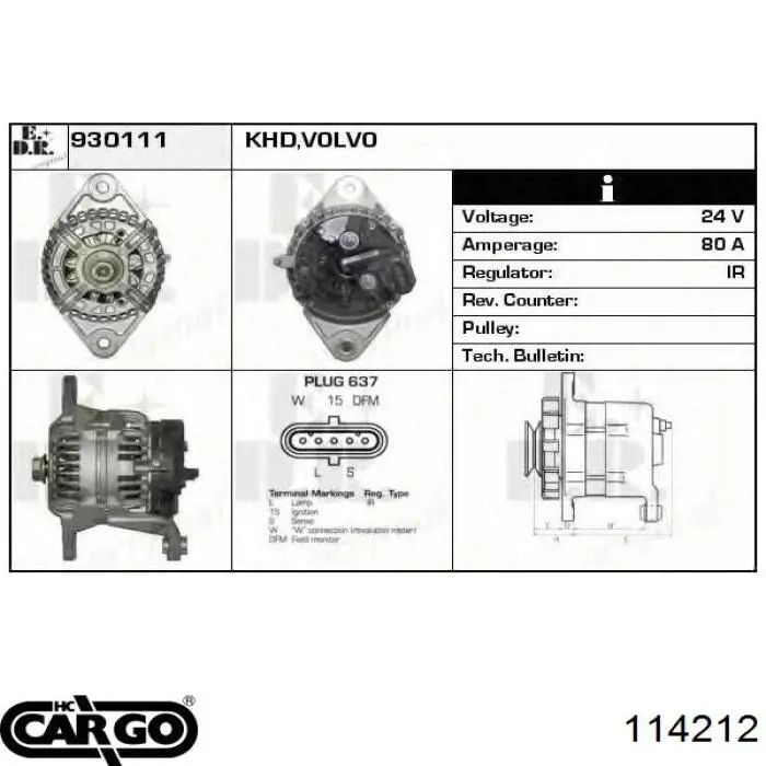 Генератор Mahle Original MG802 ціна, від 198.68 USD