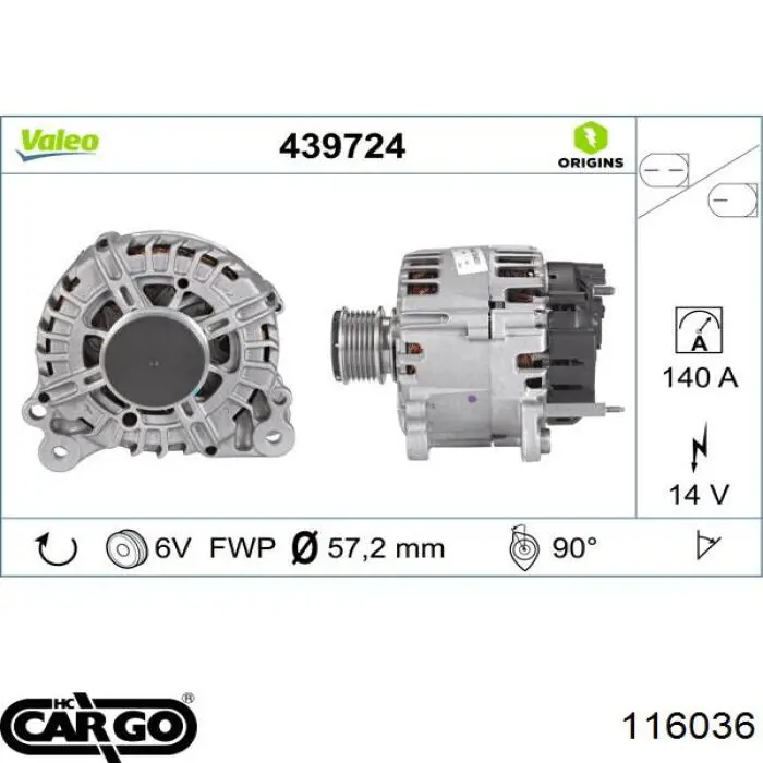 Генератор 443393 VALEO