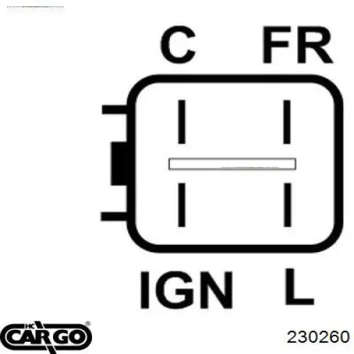 Реле-регулятор генератора, (реле зарядки) 230260 Cargo