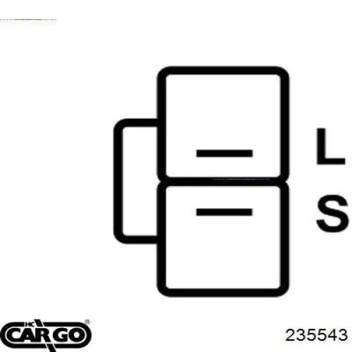 235543 Cargo реле-регулятор генератора, (реле зарядки)