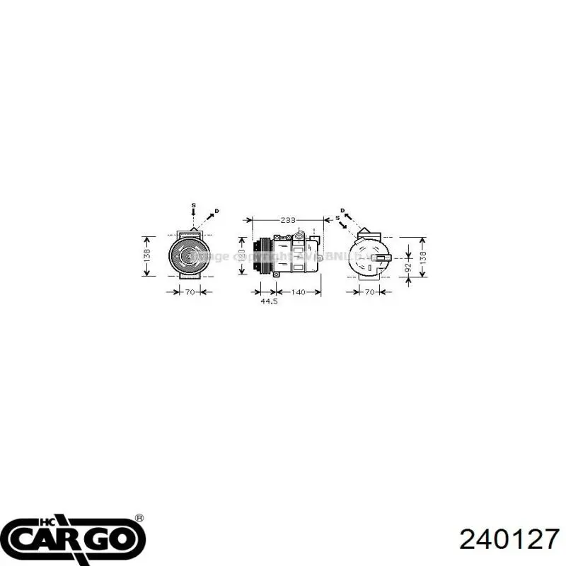 Купити 240127 Cargo Компресор кліматичної установки