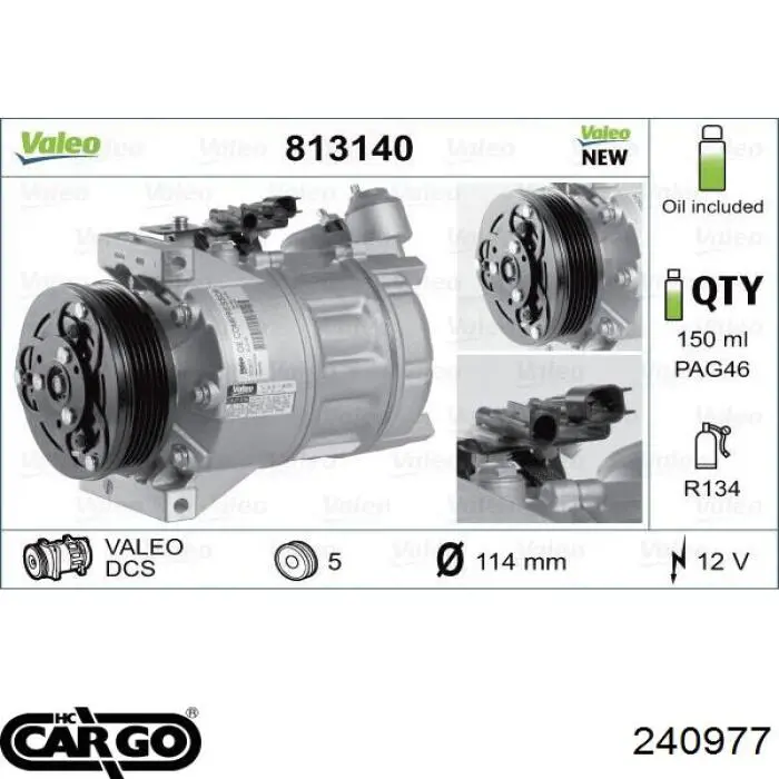 Компресор кондиціонера 240977 Cargo