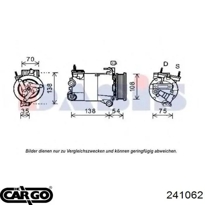 Компресор кондиціонера 241062 Cargo