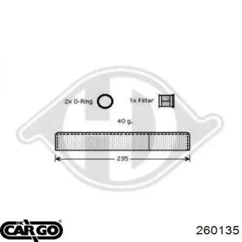 Ресивер-осушувач кондиціонера Cargo 260135 ціна, від 13.07 USD