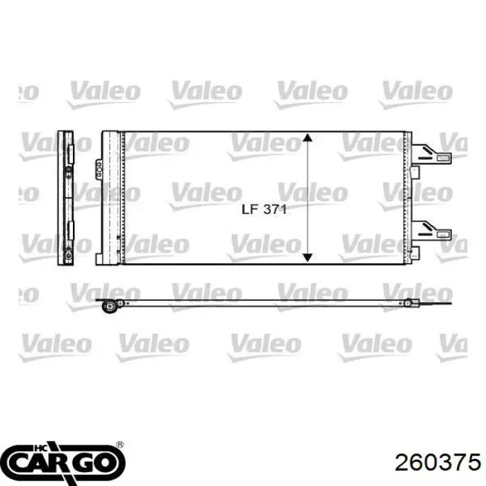 Радіатор кондиціонера 260375 Cargo