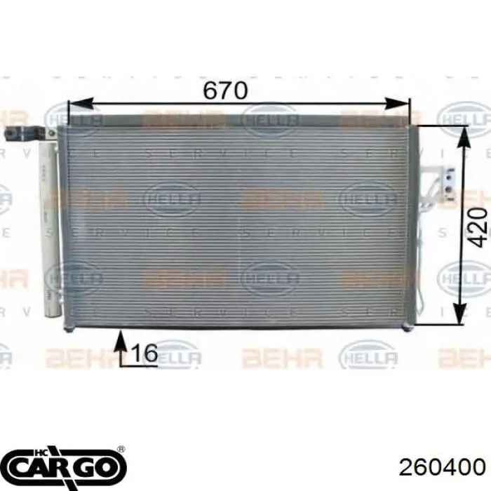 260400 Cargo радіатор кондиціонера