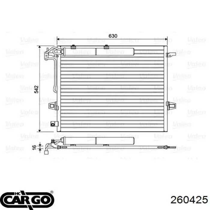 Радіатор кондиціонера 260425 Cargo