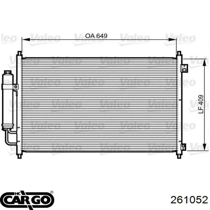 Радіатор кондиціонера 261052 Cargo