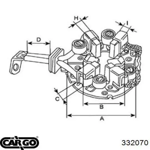 Щеткодеpжатель стартера Cargo 332070 ціна, від 9.48 USD