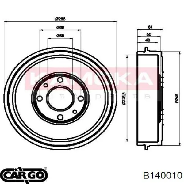 B140010 Cargo Втулки стартера