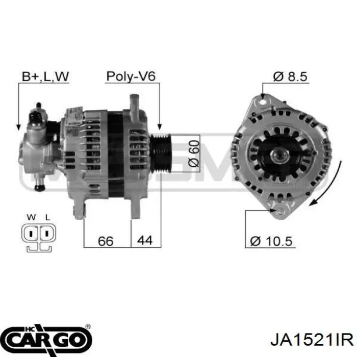 Генератор JA1521IR Cargo