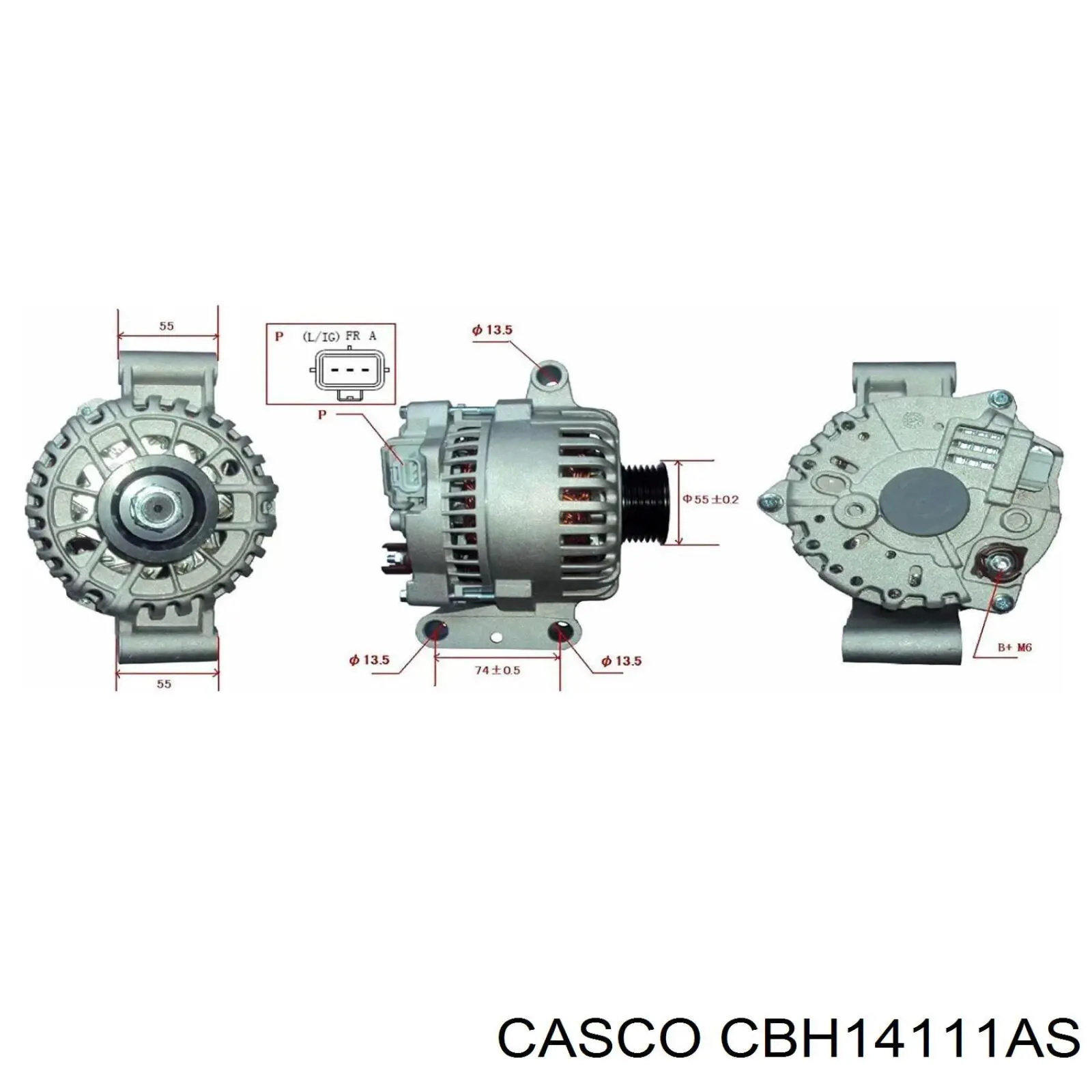 CBH14111AS Casco щіткотримач генератора