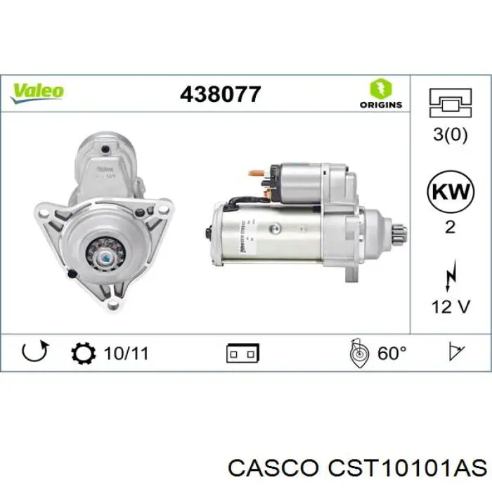 CST10101AS Casco Стартер двигуна