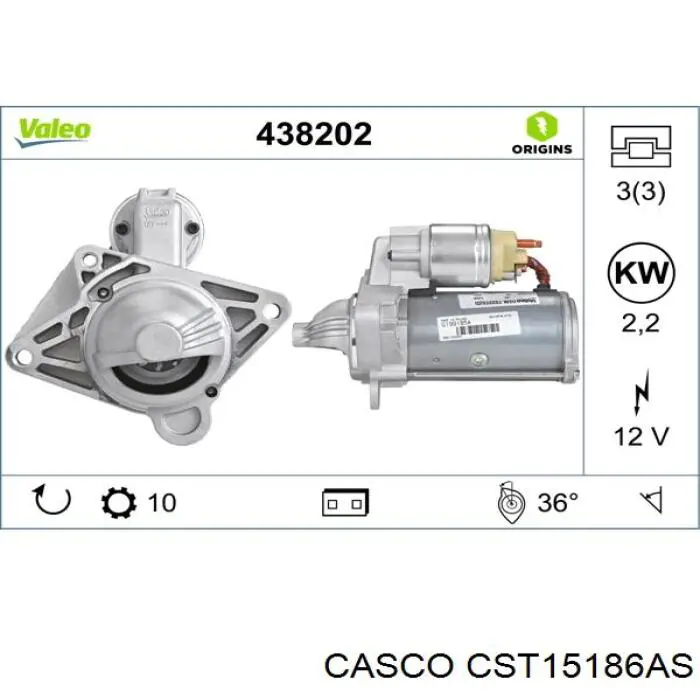 Стартер CST15186AS Casco