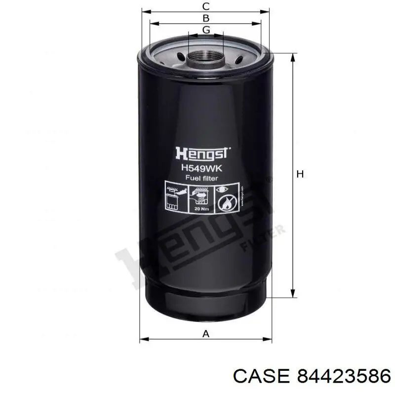 Фільтр тонкого очищення палива Case 84423586 ціна, від 39.59 USD