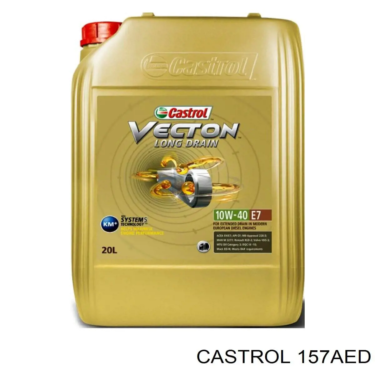 157AED Castrol Масло моторне синтетическое Vecton Long Drain 10W-40, 20л