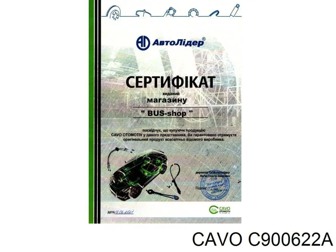 C900622A Cavo шланг гальмівний задній
