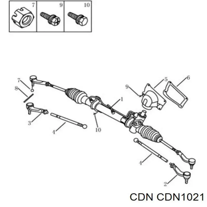 Наконечник рульовий CDN CDN1021 ціна, від 5.49 USD