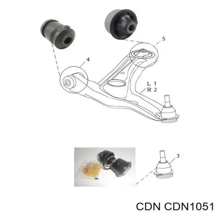 Кульова опора, нижня CDN CDN1051 ціна, від 6.92 USD
