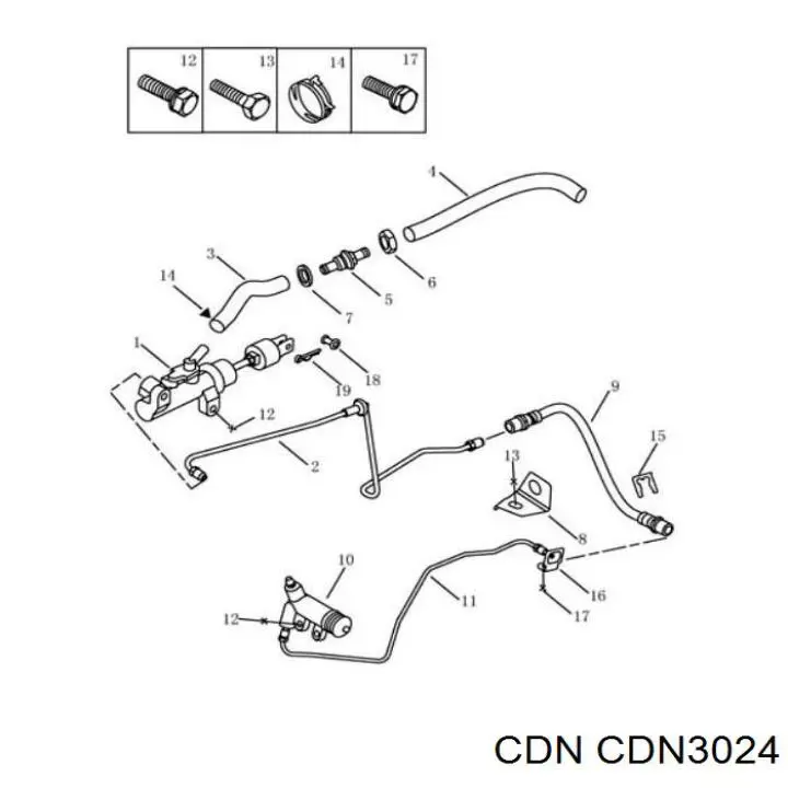 CDN3024 CDN циліндр зчеплення, робочий