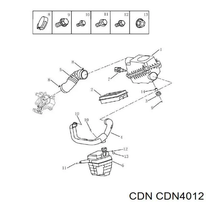 Фільтр повітряний CDN4012 CDN