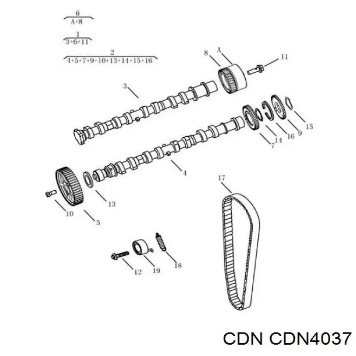 CDN4037 CDN Ремінь двигуна