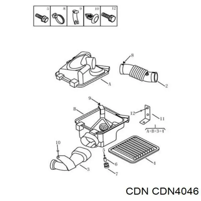 Фільтр повітряний CDN4046 CDN