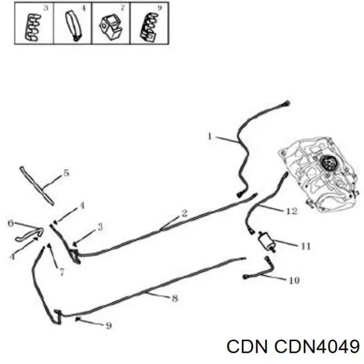 Фільтр тонкого очищення палива CDN CDN4049 ціна, від 2.71 USD