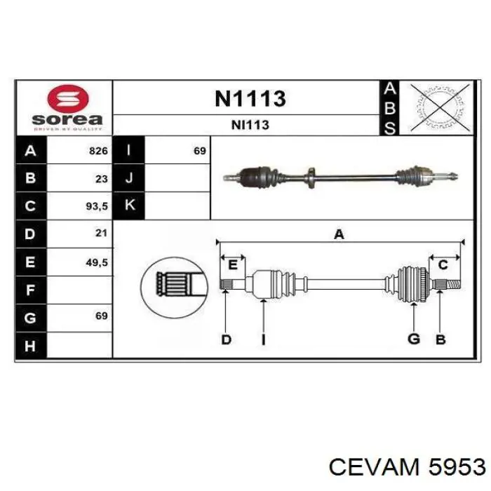 Піввісь передня, права Magneti Marelli 302004190192 ціна, від 73.30 USD
