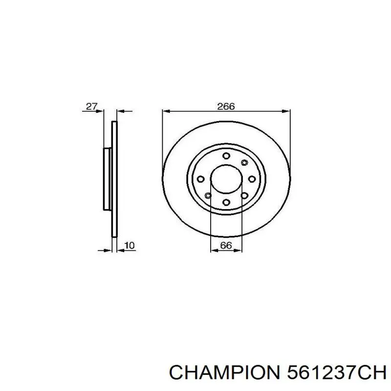 Диск гальмівний передній Jurid/Bendix 561237J