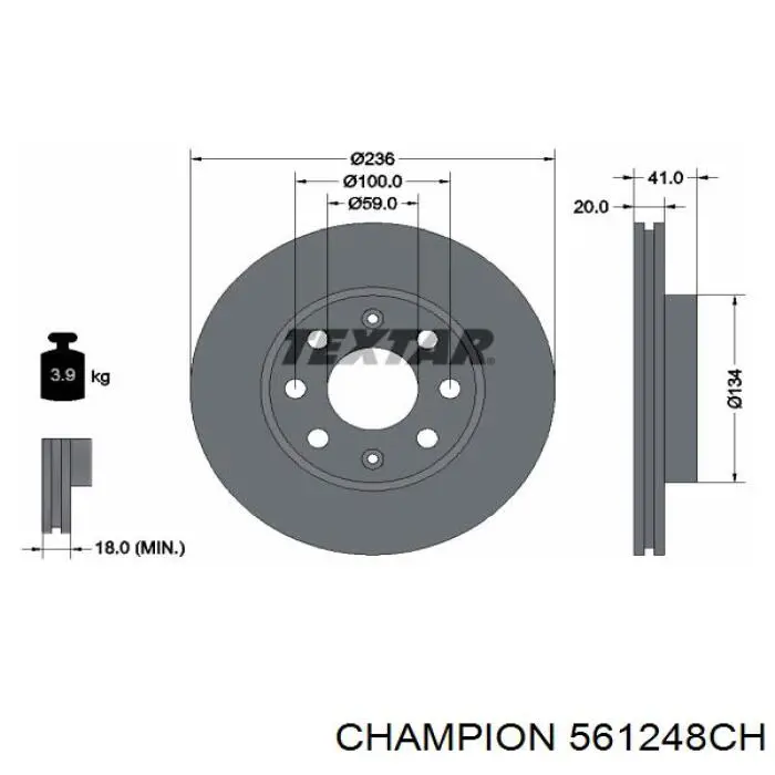 Гальмівні диски передні 561248CH Champion