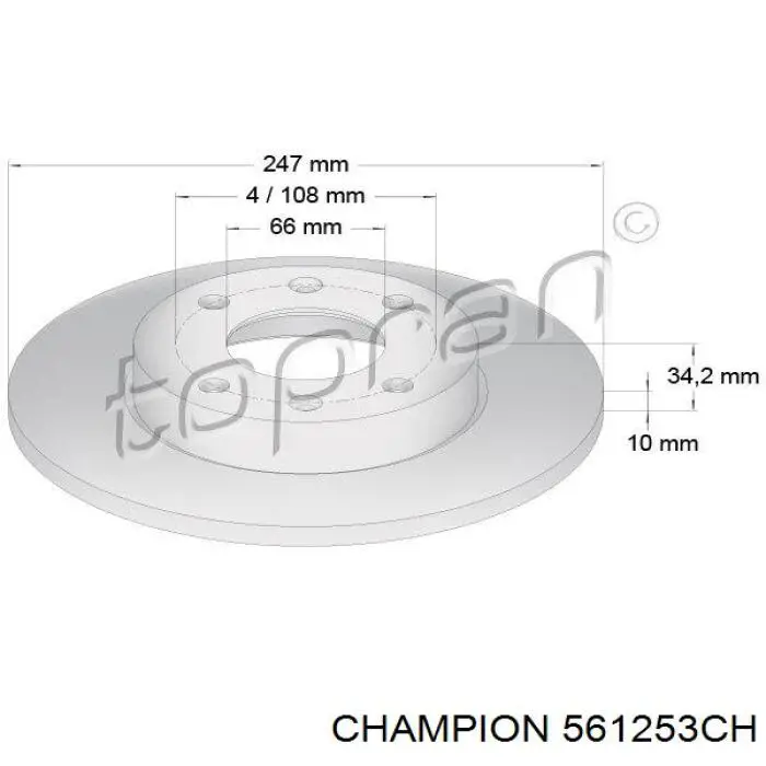 Диск переднього гальма Samko P1141P ціна, від 21.43 USD