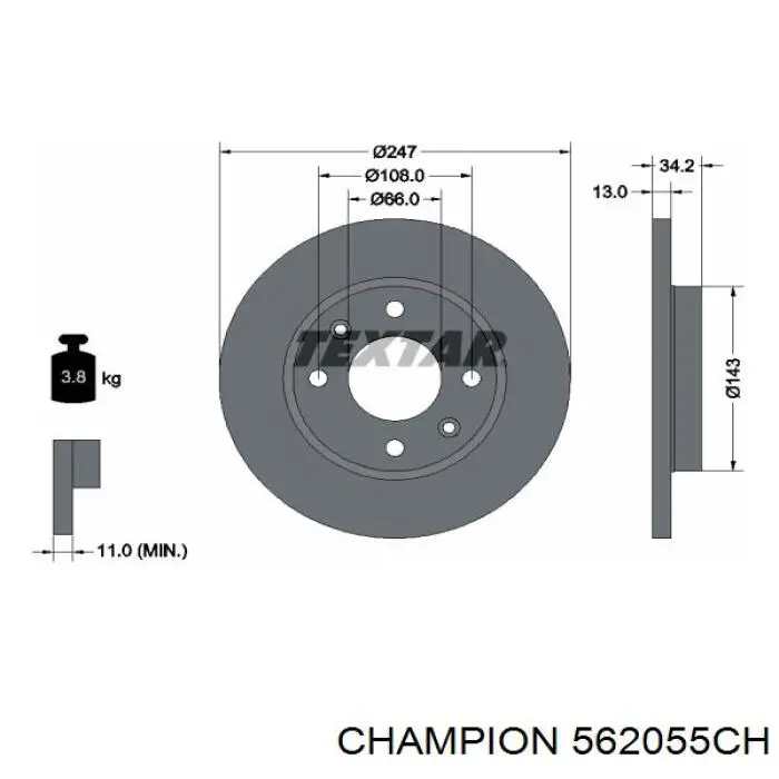 Диск переднього гальма LPR LPR05P708 ціна, від 27.44 USD