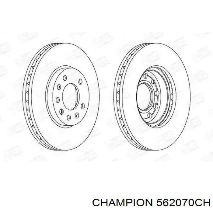 Диск переднього гальма Champion 562070CH ціна, від 35.32 USD