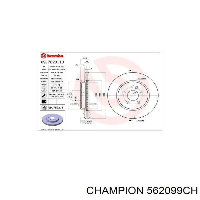 Купити ADU174339 Blue Print Ротор гальмівний