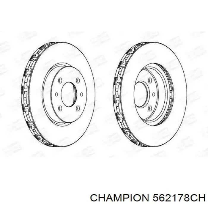 Гальмівні диски передні 562178CH Champion