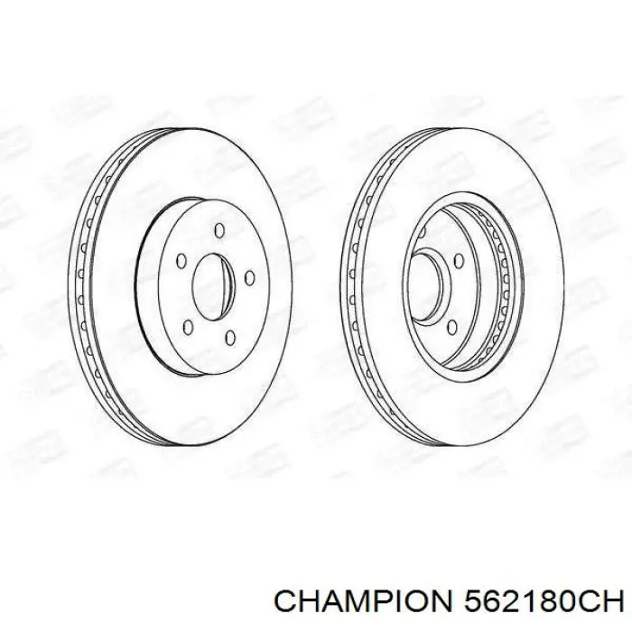 Гальмівні диски передні 562180CH Champion