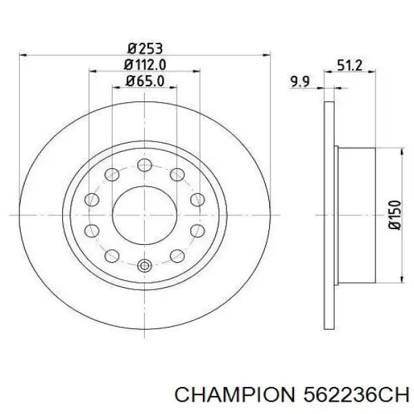 Гальмівні диски 562236CH Champion