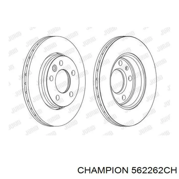 Диск гальмівний задній 562262CH Champion