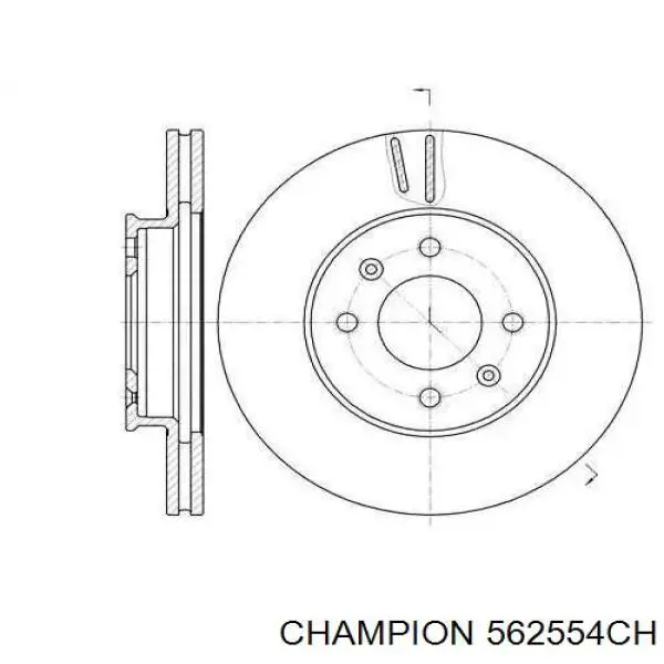 Диск переднього гальма Champion 562554CH ціна, від 30.05 USD