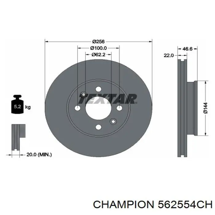 Купити 562554CH Champion Ротор гальмівний