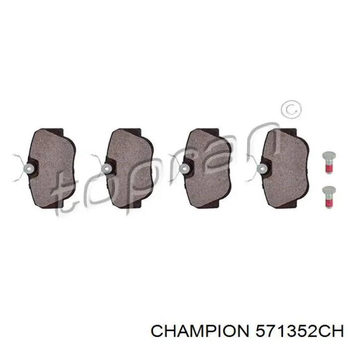571352CH Champion колодки гальмівні передні, дискові