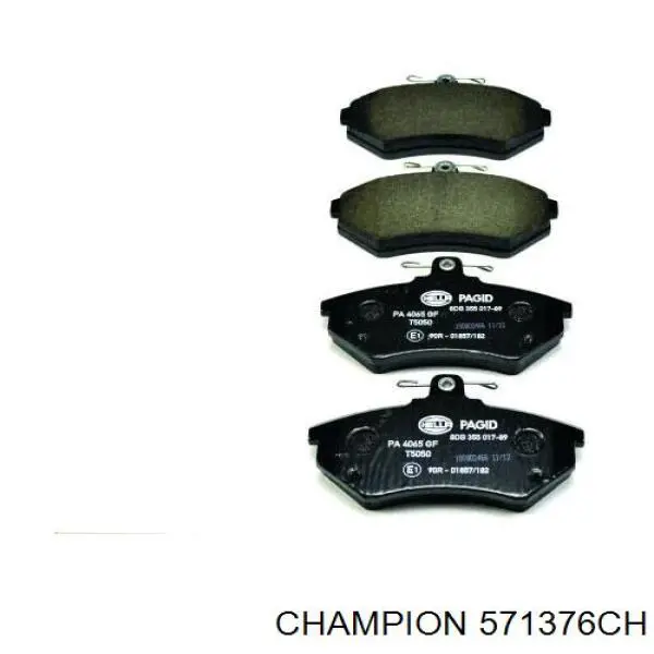 571376CH Champion колодки гальмівні передні, дискові